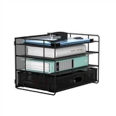 Office Metal Mesh File Desk Organizer